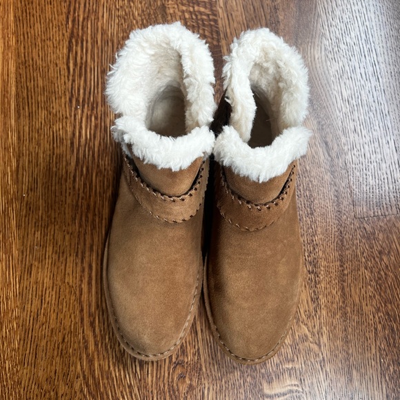 UGG McKay Chestnut Shearling Suede Ankle Booties Winter Leather Women’s 6 - Picture 6 of 9